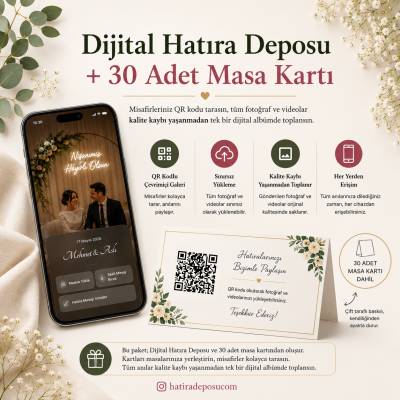 Dijital Hatıra Deposu + 30 Adet Masa Kartı - 1
