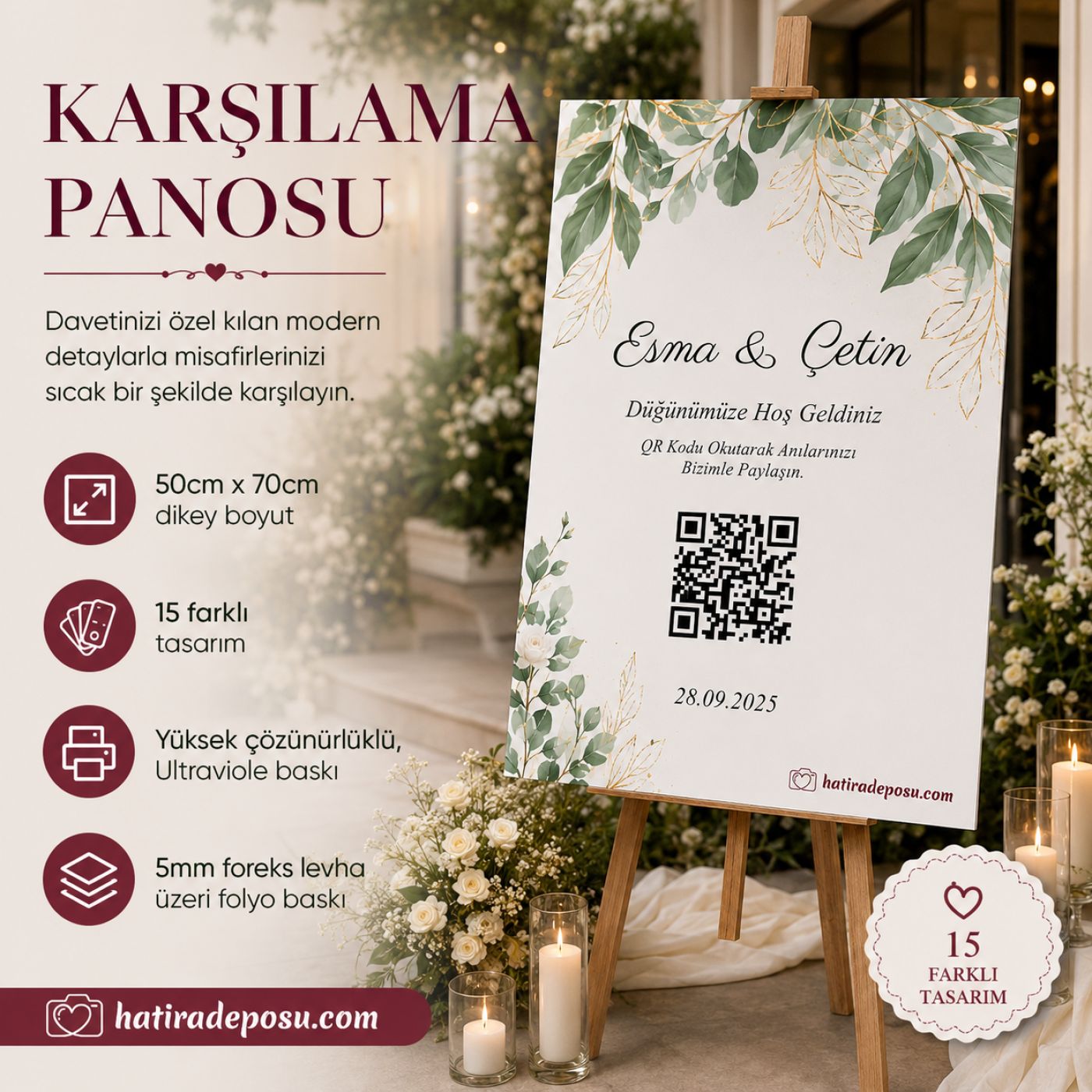 Karşılama Panosu + QR Kodlu Dijital Albüm - 1
