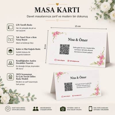 Masa Kartı - 5 Adet - 1