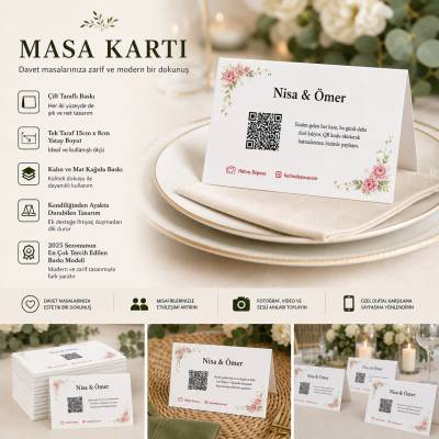 Masa Kartı - 5 Adet - 3
