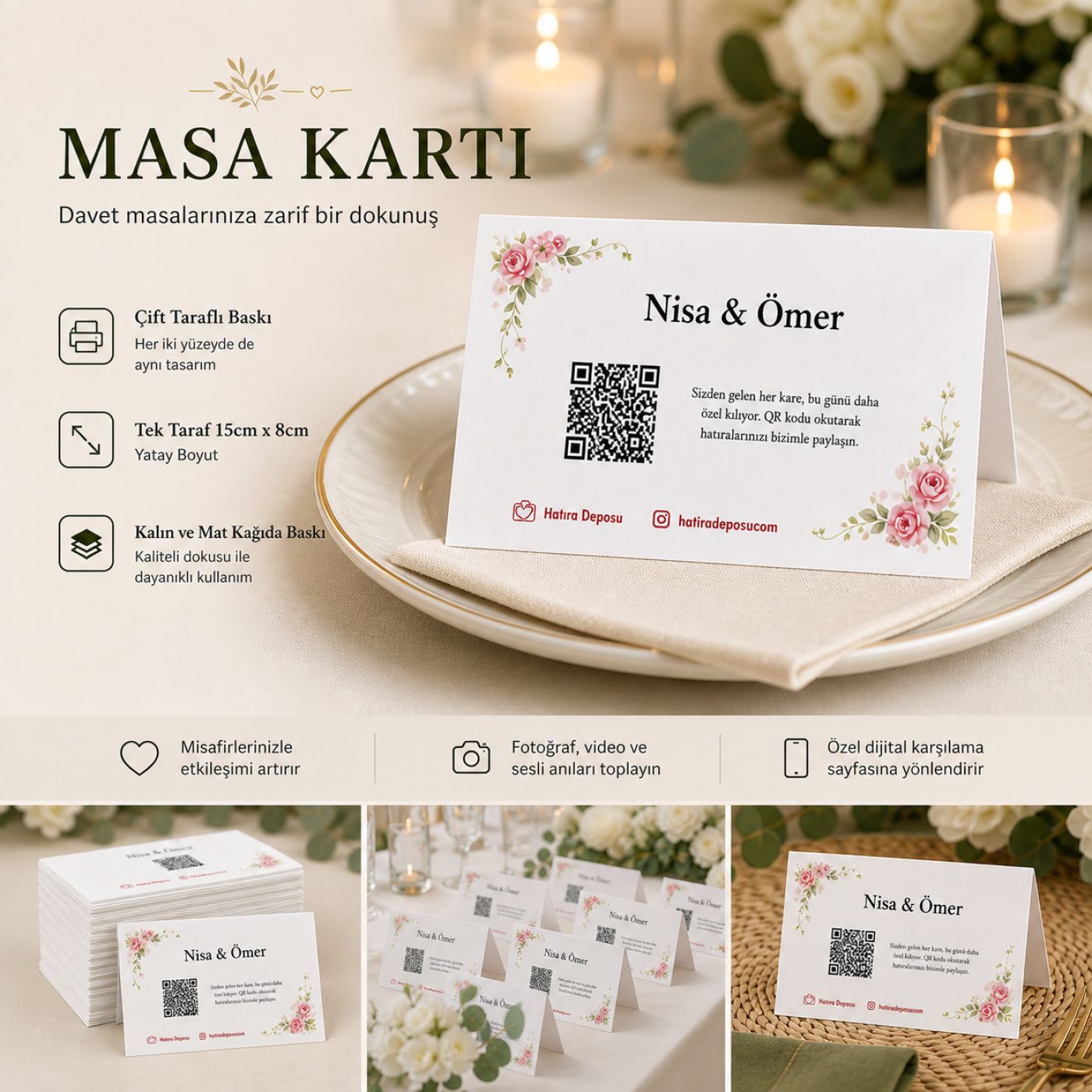 Masa Kartı - 5 Adet - 4
