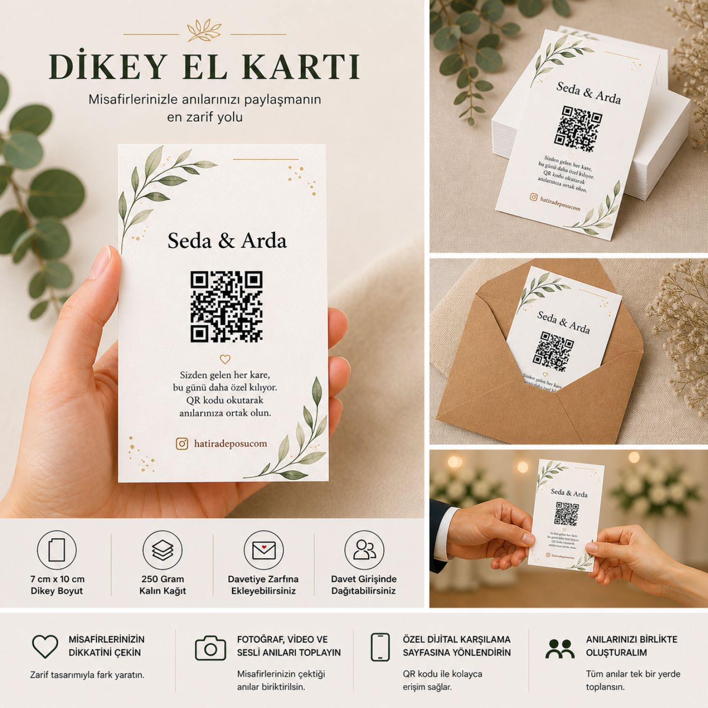 Dikey El Kartı - 10 Adet - 2