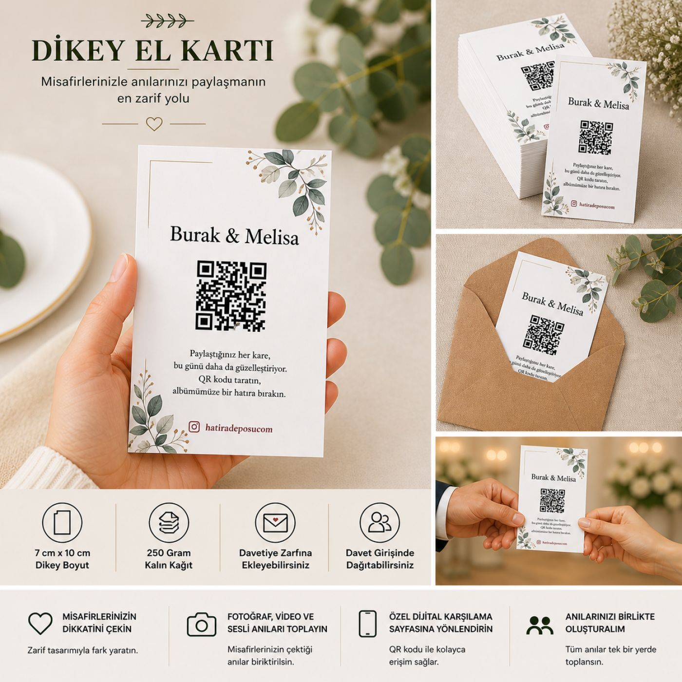 Dikey El Kartı - 10 Adet - 3