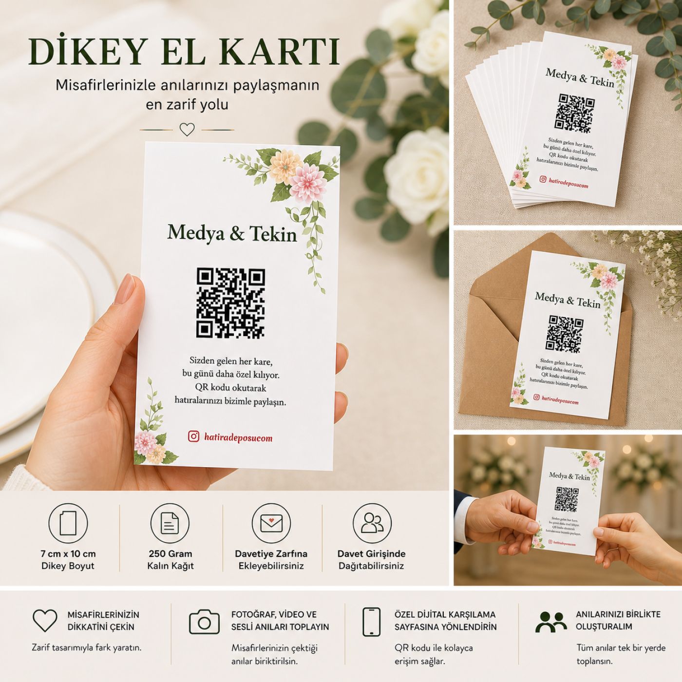 Dikey El Kartı - 10 Adet - 5
