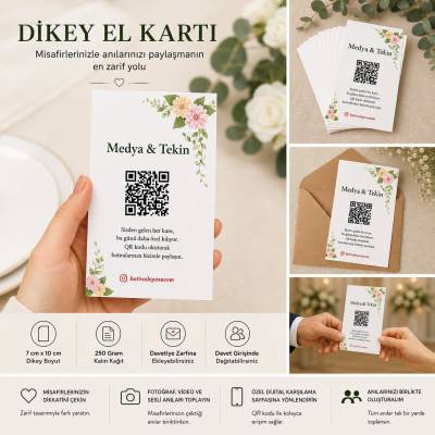 Dikey El Kartı - 10 Adet - 5