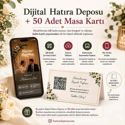 Dijital Hatıra Deposu + 50 Adet Masa Kartı - 1