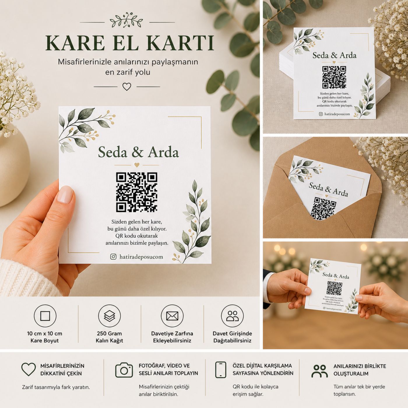 Dijital Hatıra Deposu + 30 Adet Kare El Kartı - 2